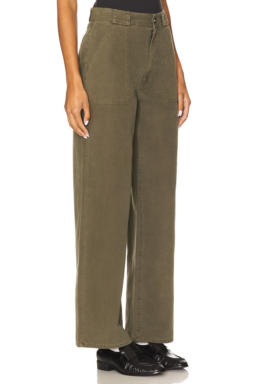 Anine Bing Grayson Pant - Army Green - Size 25